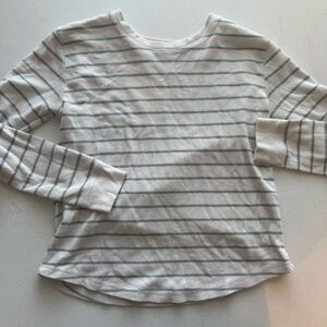 Maurices White and Green Waffle Knit Top | XS